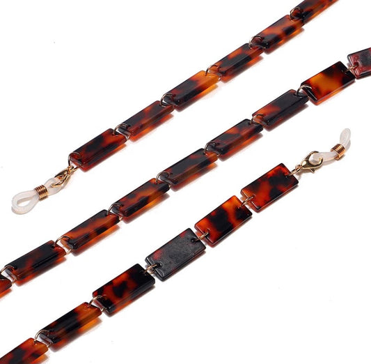 X-YCMKA21068 - Tortoise block acetate chain