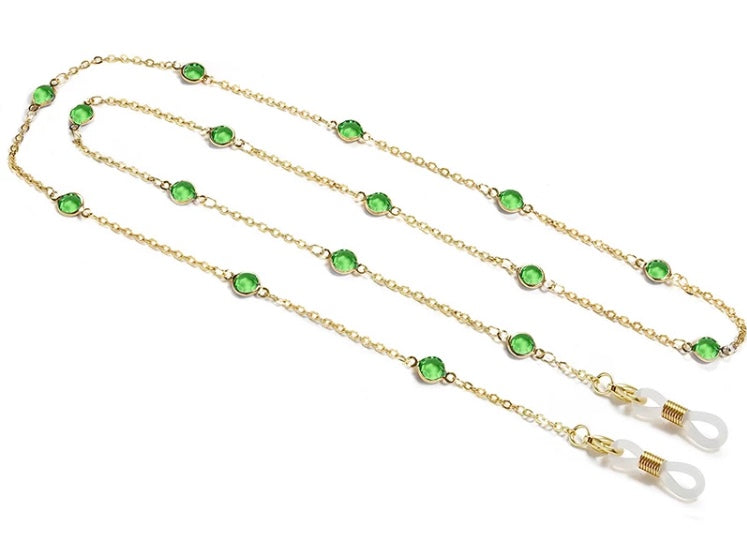 X-YCMKG210064 Stainless steel with jewel crystal chain