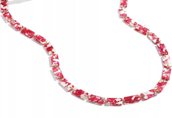 X-YCMKA21003 - Solid acetate block eyeglass chain.