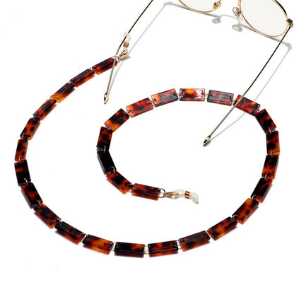 X-YCMKA21068 - Tortoise block acetate chain