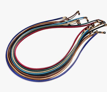 X-leather round eyeglass holder in 8 colors