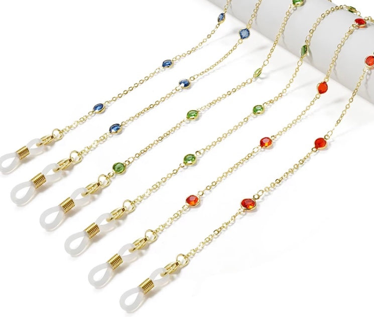 X-YCMKG210064 Stainless steel with jewel crystal chain