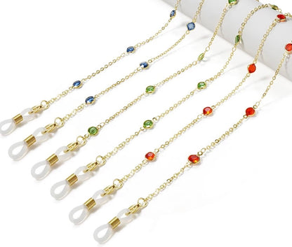X-YCMKG210064 Stainless steel with jewel crystal chain