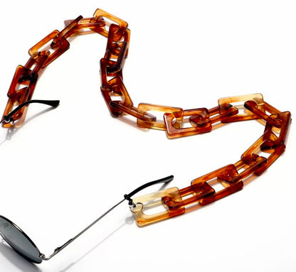 X-YMK21000 Flat rectangular link eyeglass chain. New release.