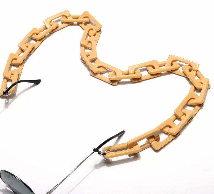 X-YMK21000 Flat rectangular link eyeglass chain. New release.