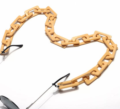 X-YMK21000 Flat rectangular link eyeglass chain. New release.