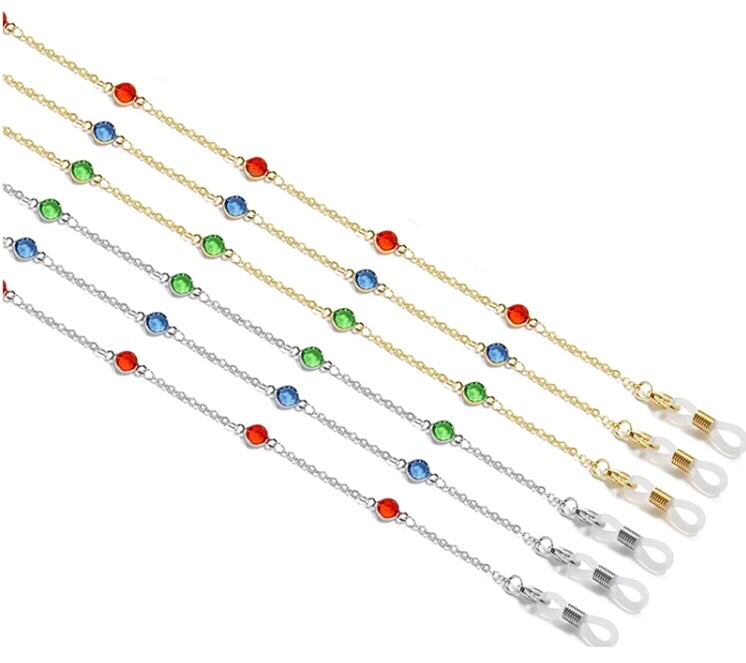 X-YCMKG210064 Stainless steel with jewel crystal chain