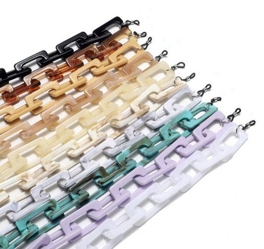 X-YMK21000 Flat rectangular link eyeglass chain. New release.