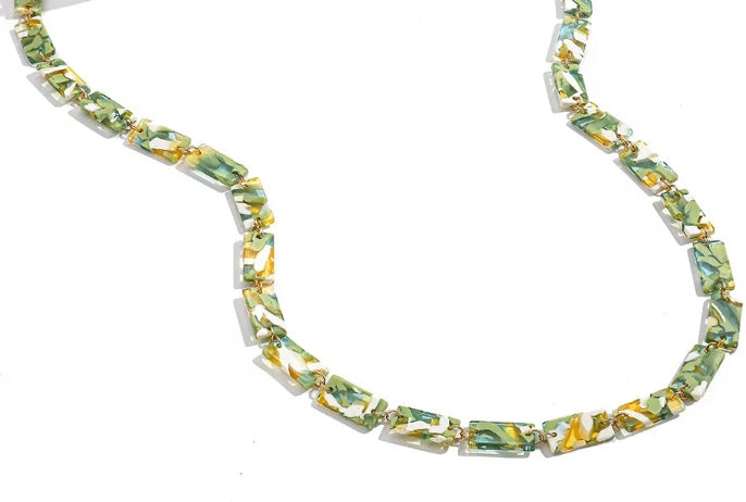 X-YCMKA21003 - Solid acetate block eyeglass chain.