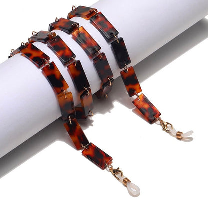 X-YCMKA21068 - Tortoise block acetate chain