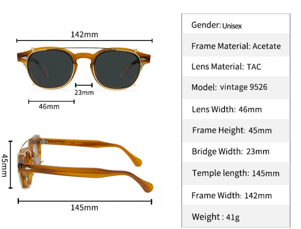 Arnel 9526-  with polarized sun clip